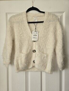 NWT Zara Girls Fuzzy Cardigan, 10